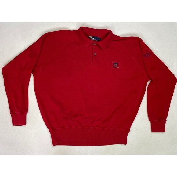 Polo Ralph Lauren Other - VINTAGE Polo Ralph Lauren Sweater Men XL Red Crest Logo
